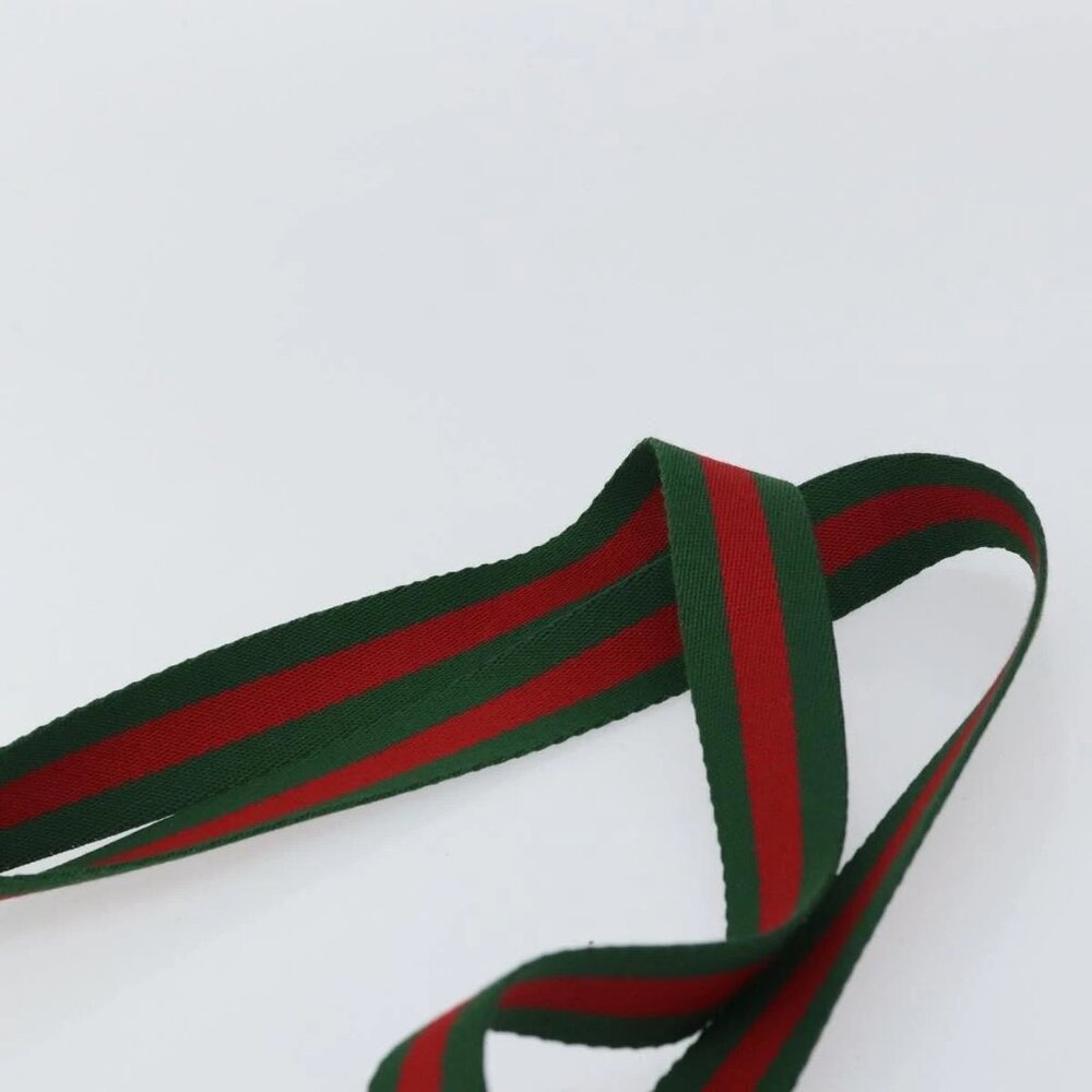 GUCCI GG Supreme Web Sherry Line Tote Bag PVC Beige Red 89 02 003 Auth ep12439 - Picture 9 of 15